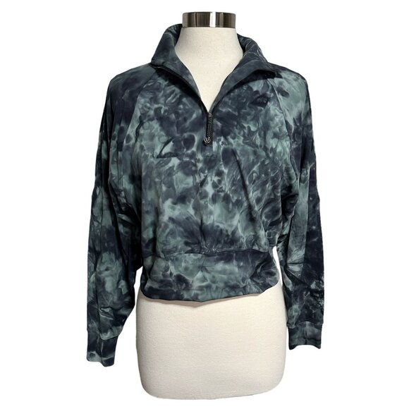 Lululemon 8 Ready to Rulu Diamond Dye Silver Blue Tidewater Half-Zip Pullover - Picture 1 of 10